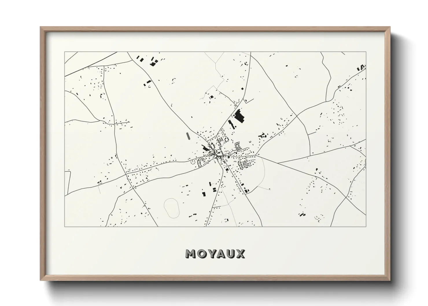 Une affiche de carte sur Moyaux