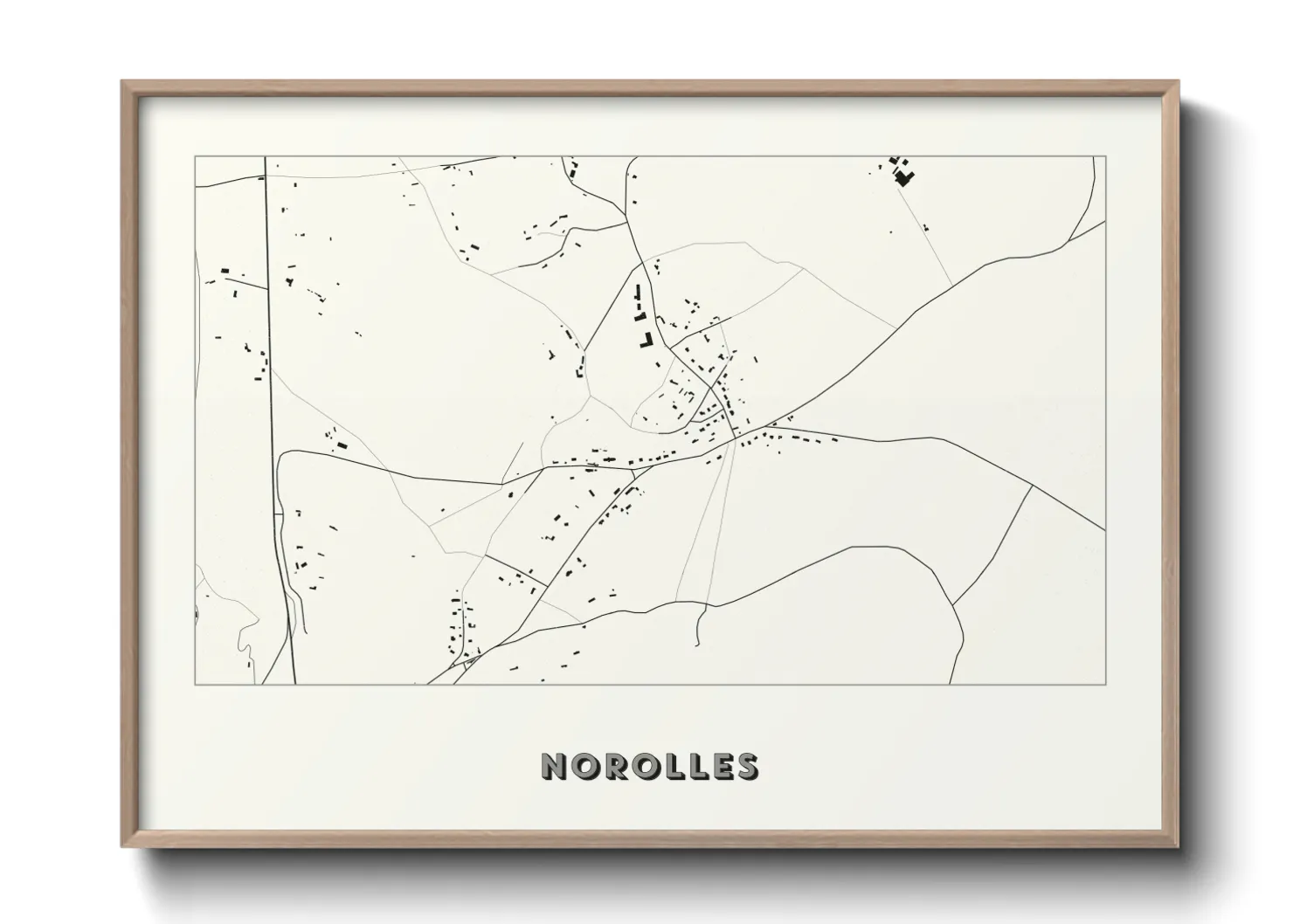 Une affiche de carte sur Norolles