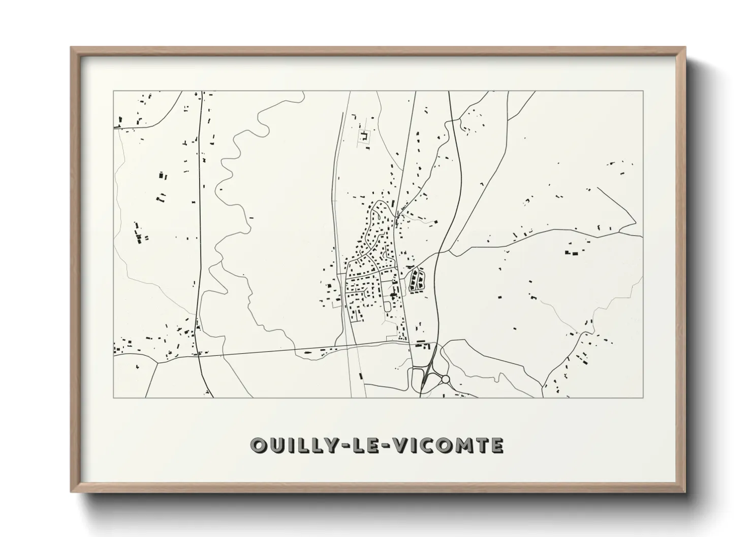 Une affiche de carte sur Ouilly-le-Vicomte