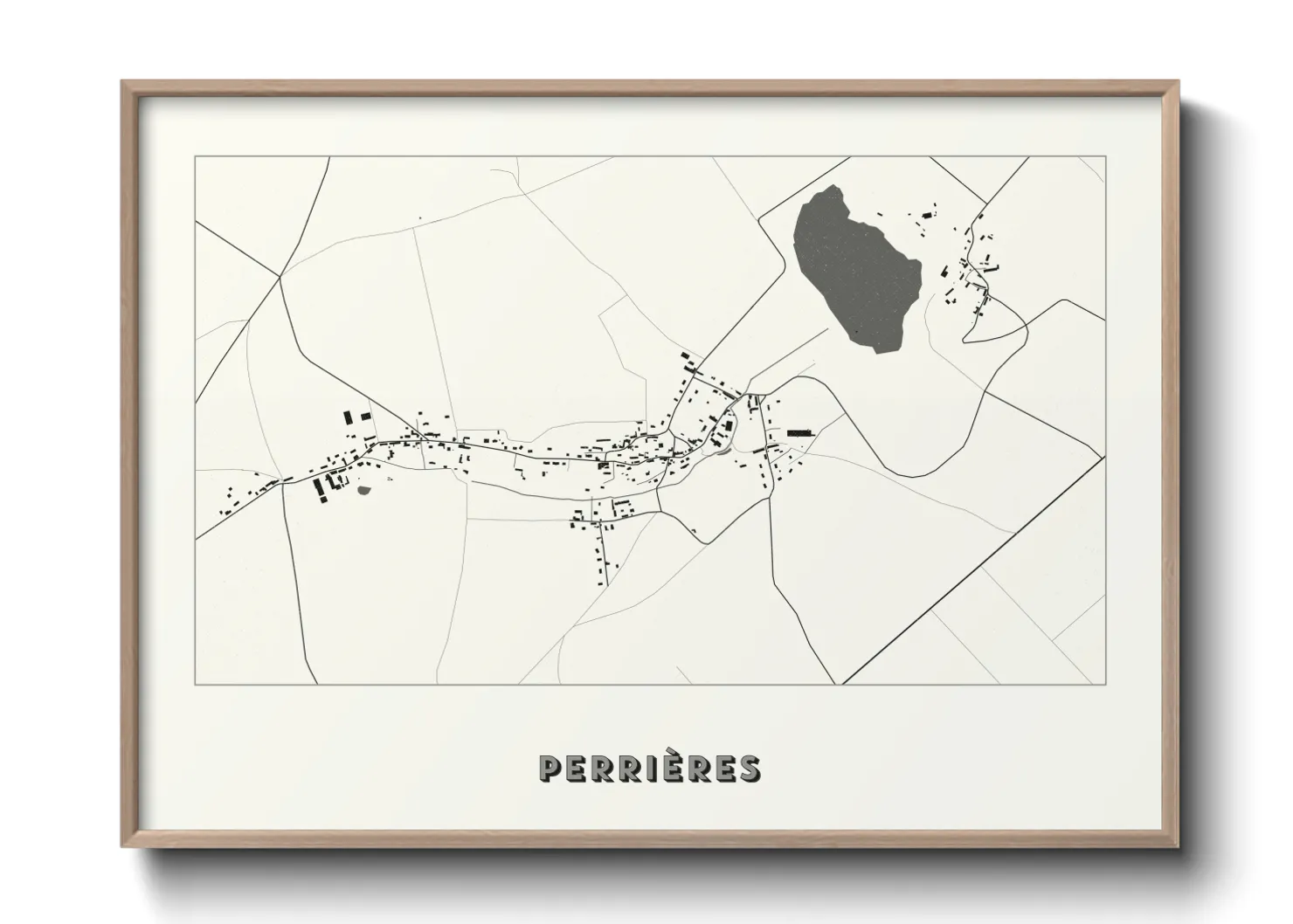 Une affiche de carte sur Perrières