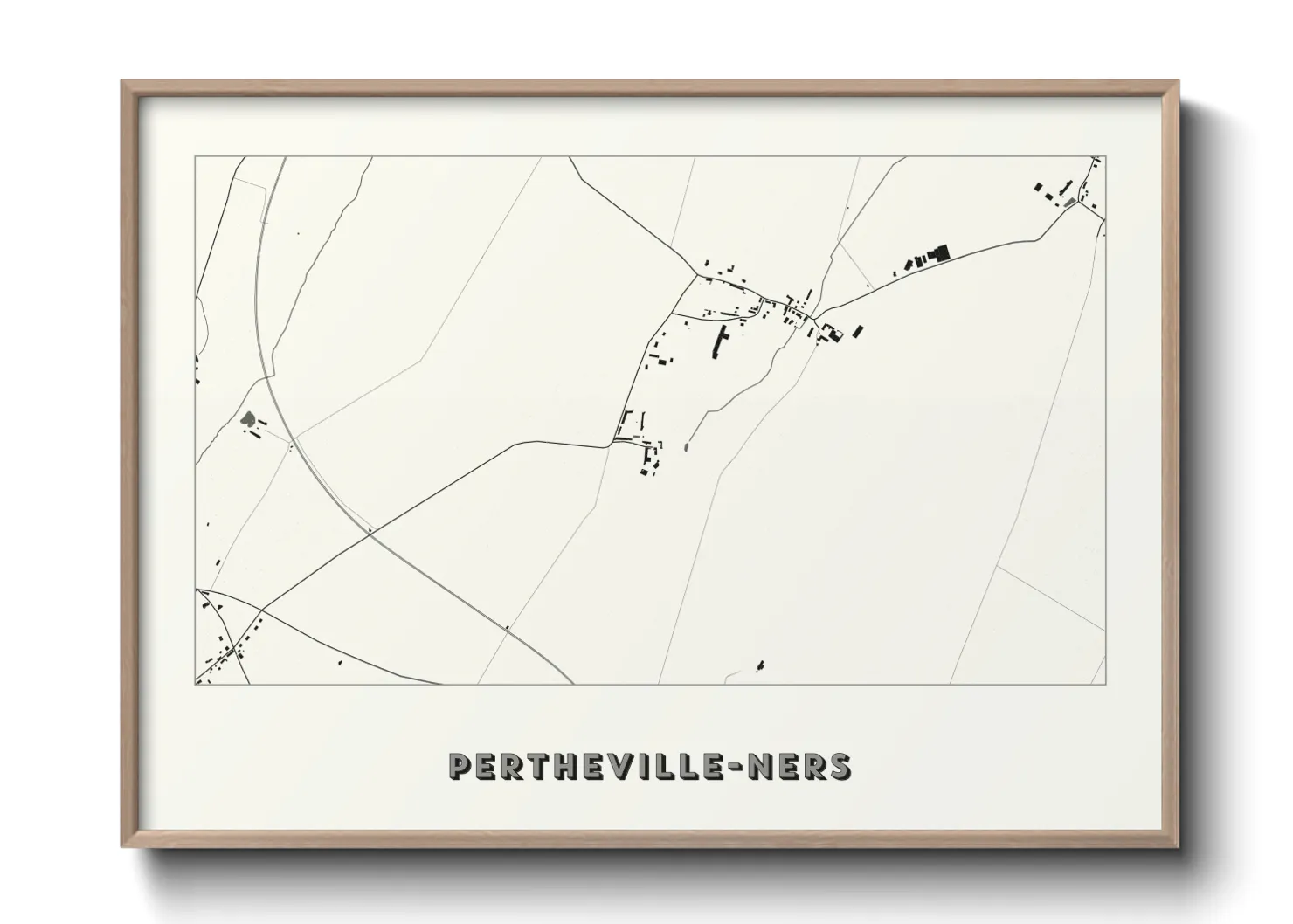 Une affiche de carte sur Pertheville-Ners