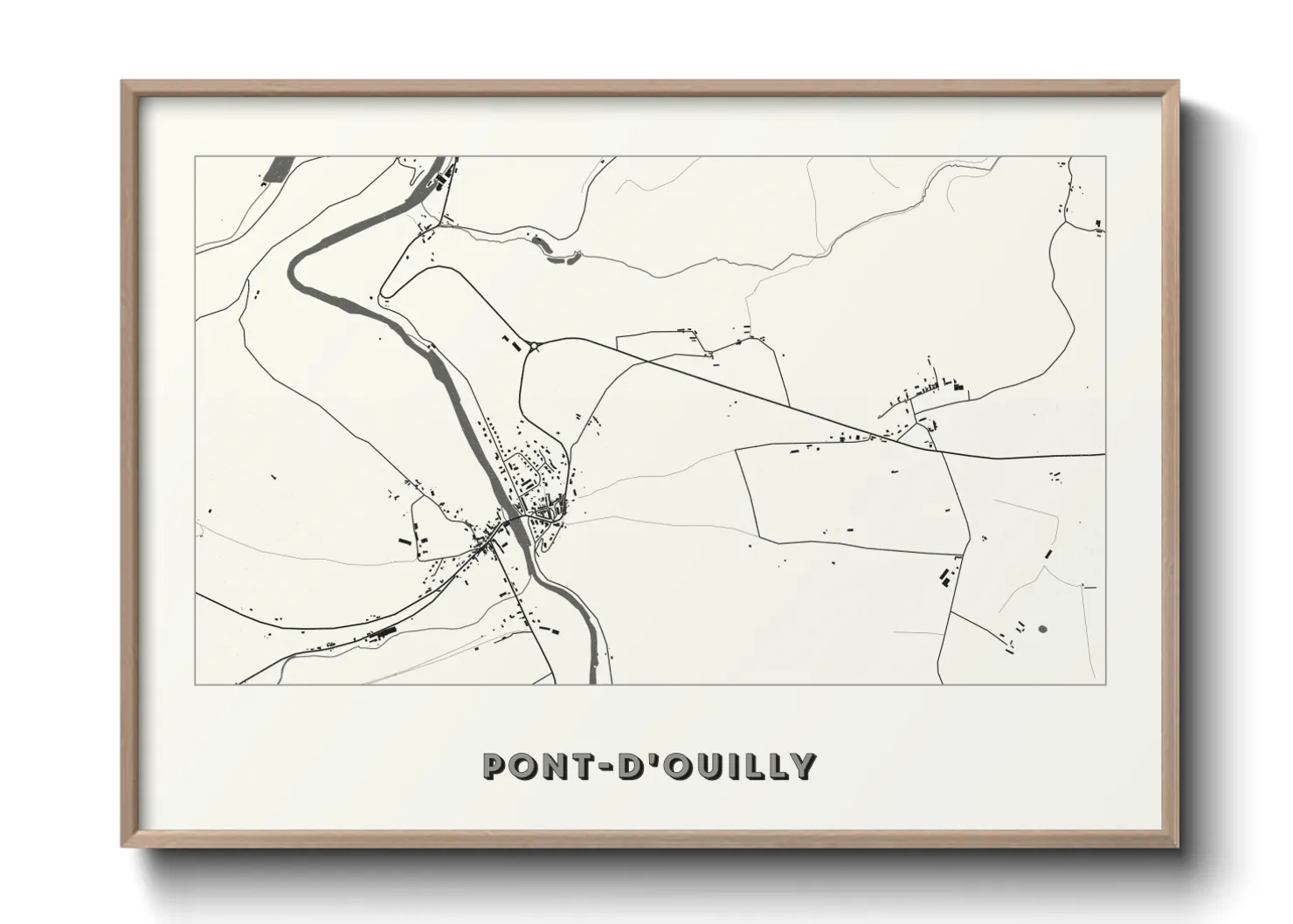 Une affiche de carte sur Pont-d'Ouilly