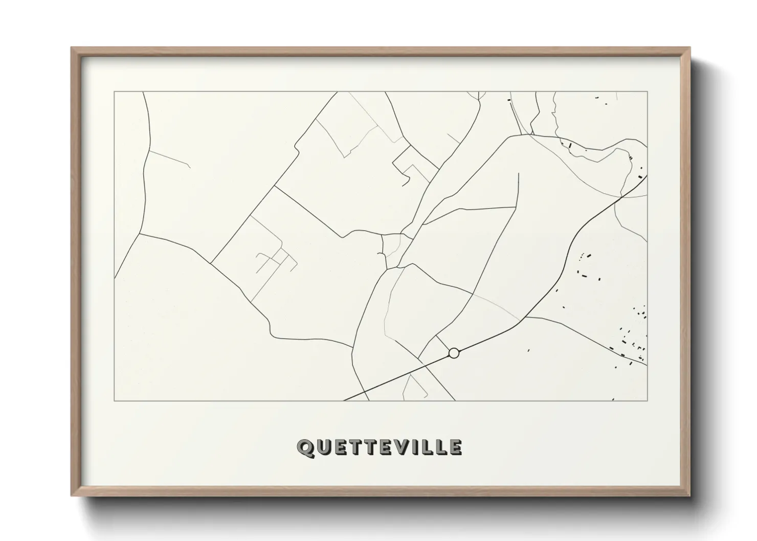 Une affiche de carte sur Quetteville