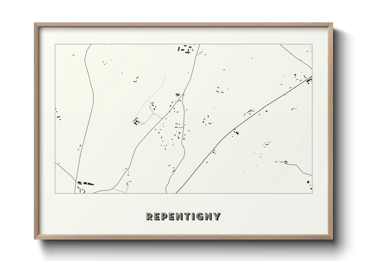 Une affiche de carte sur Repentigny