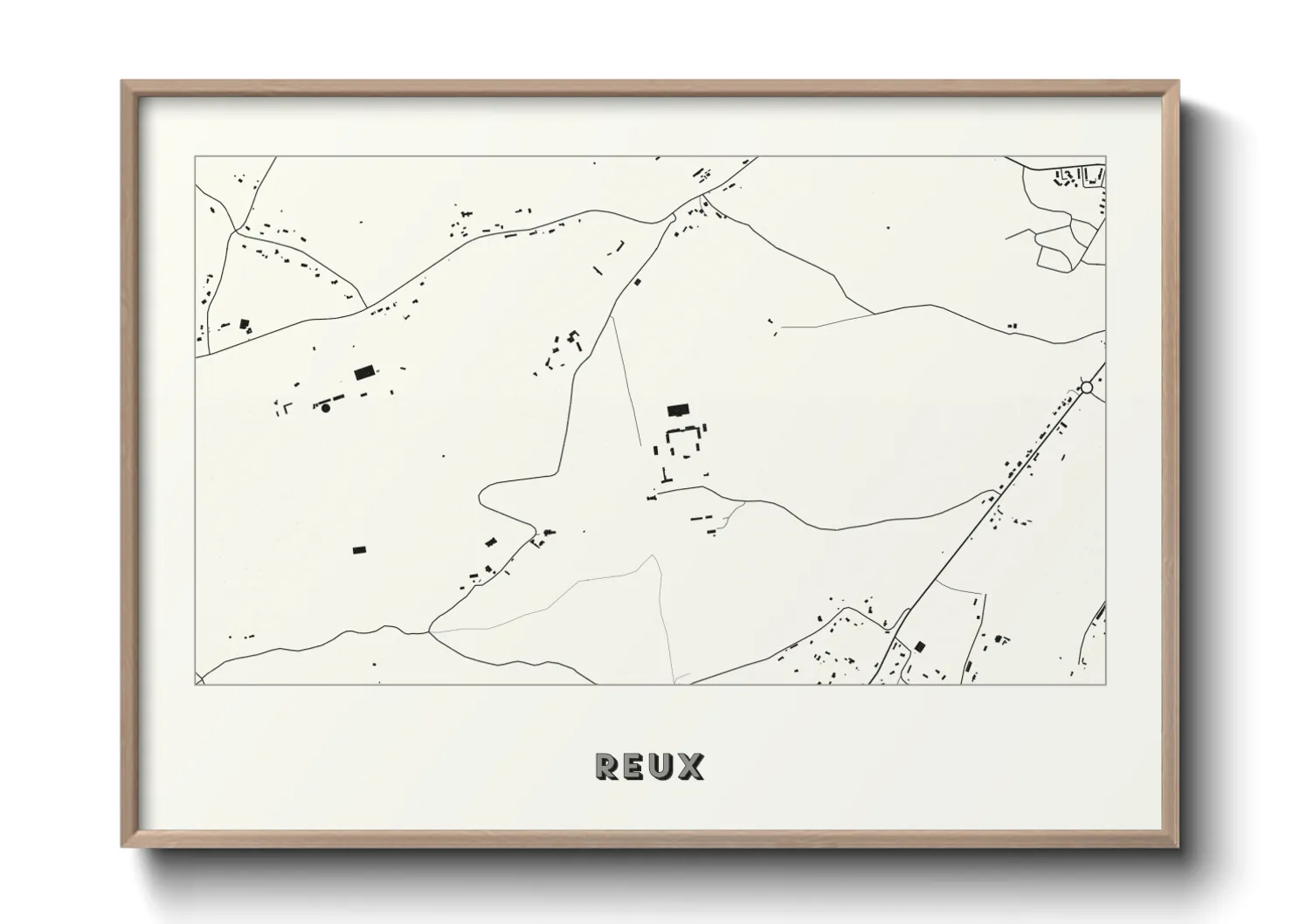 Une affiche de carte sur Reux