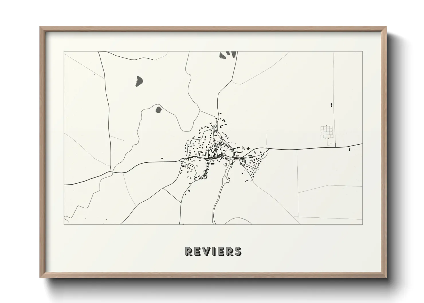 Une affiche de carte sur Reviers