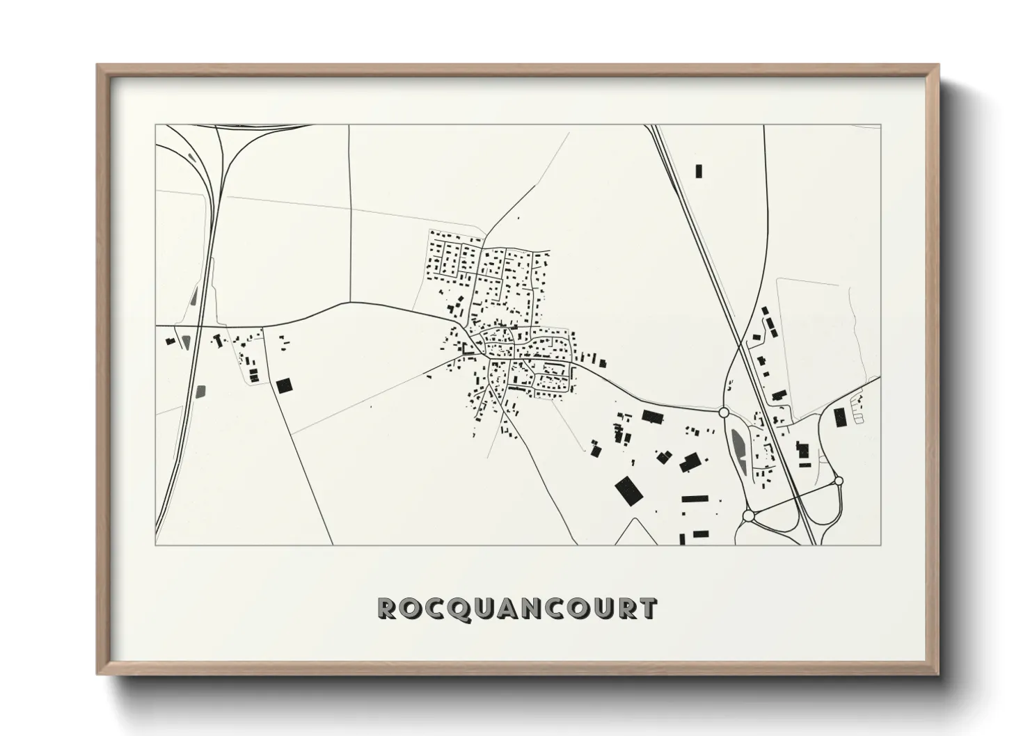 Une affiche de carte sur Rocquancourt