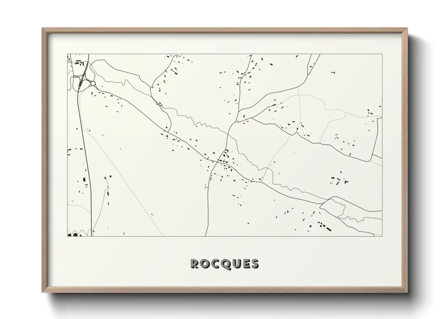Une affiche de carte sur Rocques