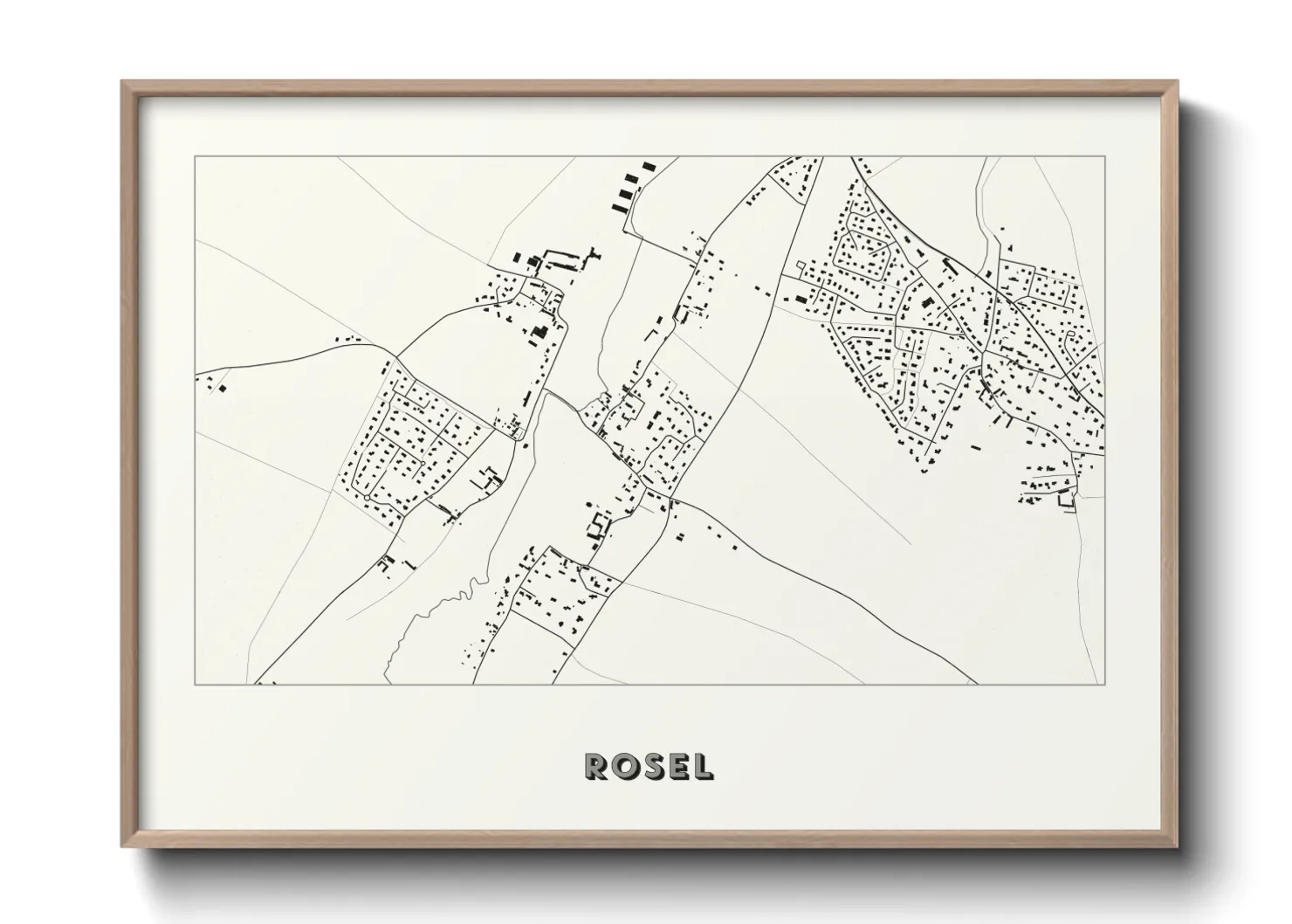 Une affiche de carte sur Rosel