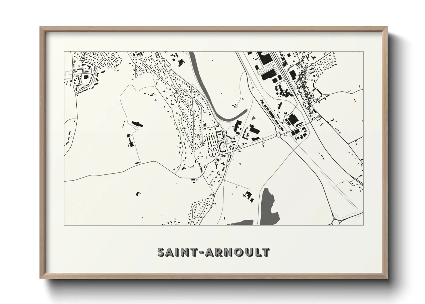 Une affiche de carte sur Saint-Arnoult