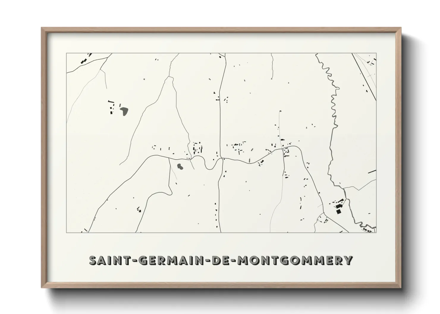 Une affiche de carte sur Saint-Germain-de-Montgommery