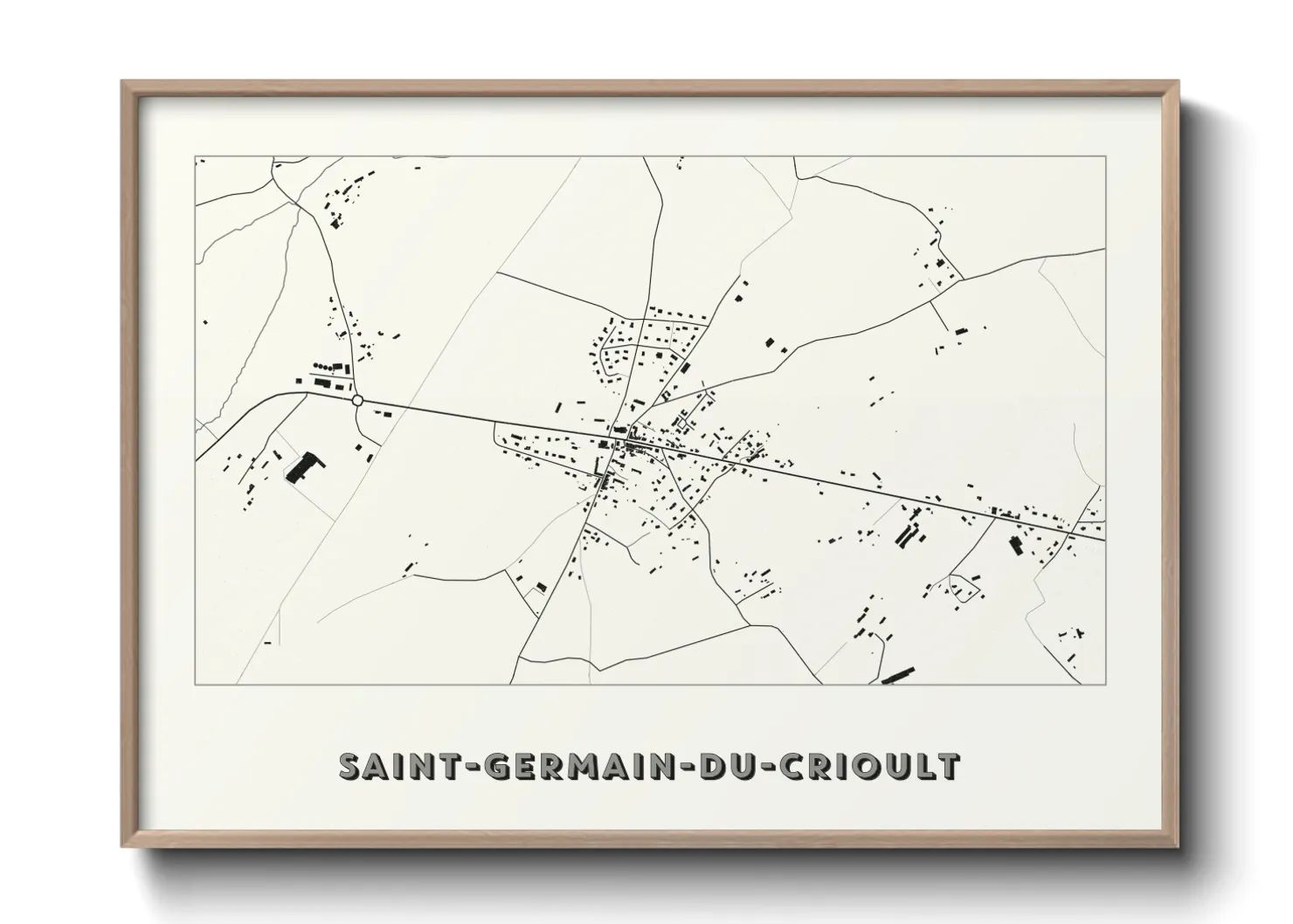 Une affiche de carte sur Saint-Germain-du-Crioult