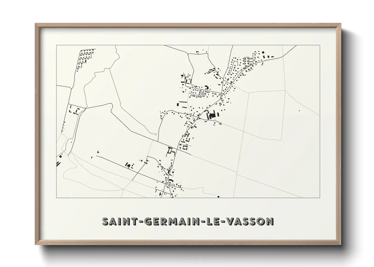Une affiche de carte sur Saint-Germain-le-Vasson