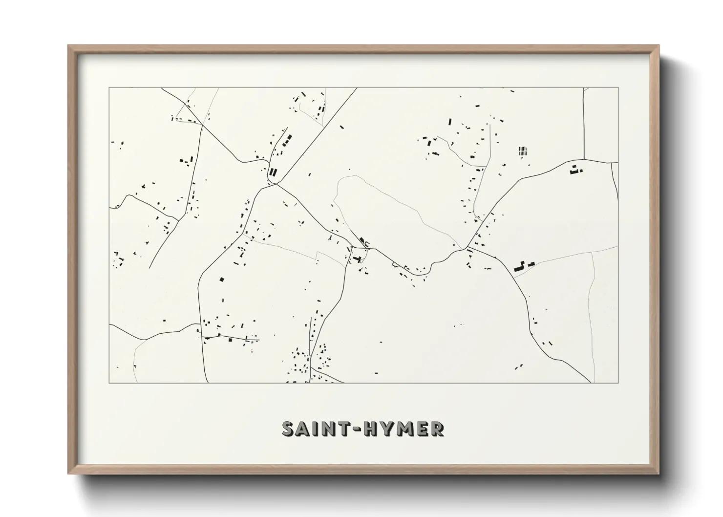 Une affiche de carte sur Saint-Hymer
