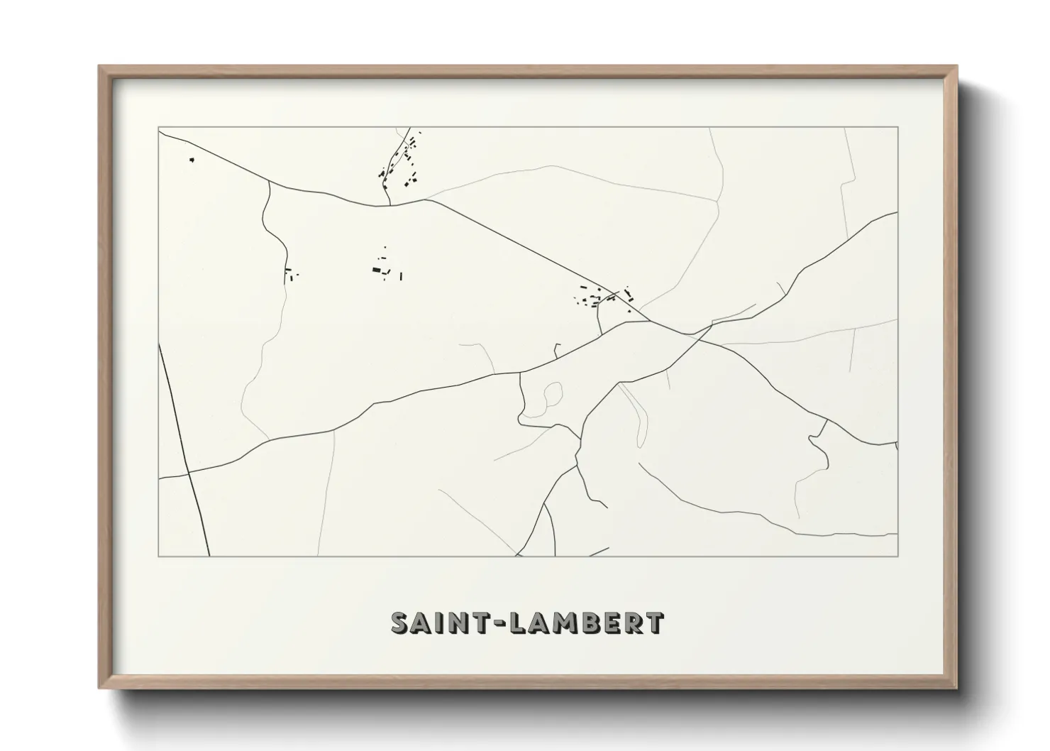 Une affiche de carte sur Saint-Lambert
