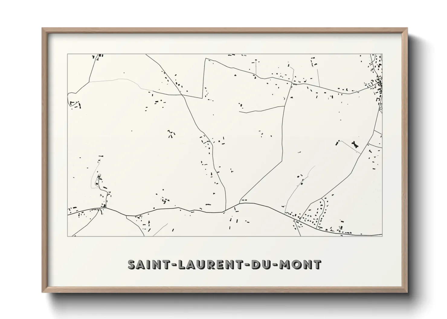 Une affiche de carte sur Saint-Laurent-du-Mont