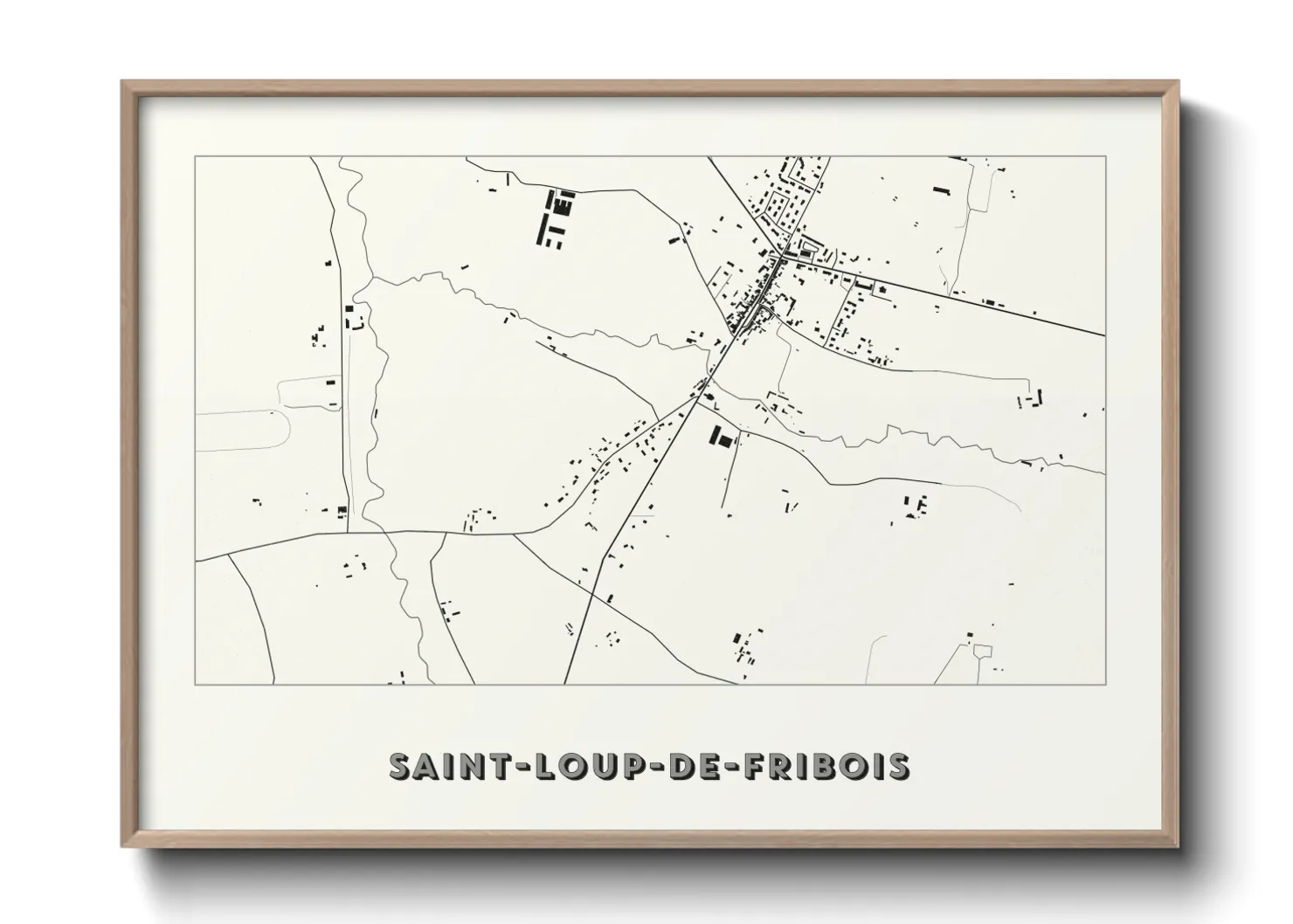 Une affiche de carte sur Saint-Loup-de-Fribois