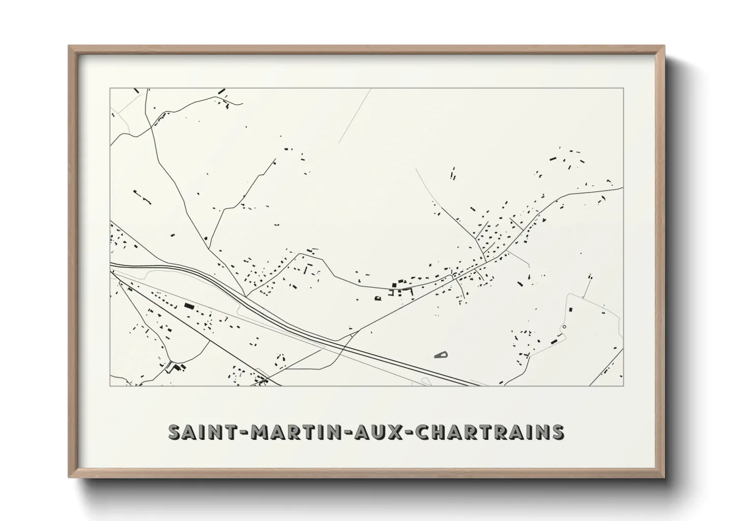 Une affiche de carte sur Saint-Martin-aux-Chartrains