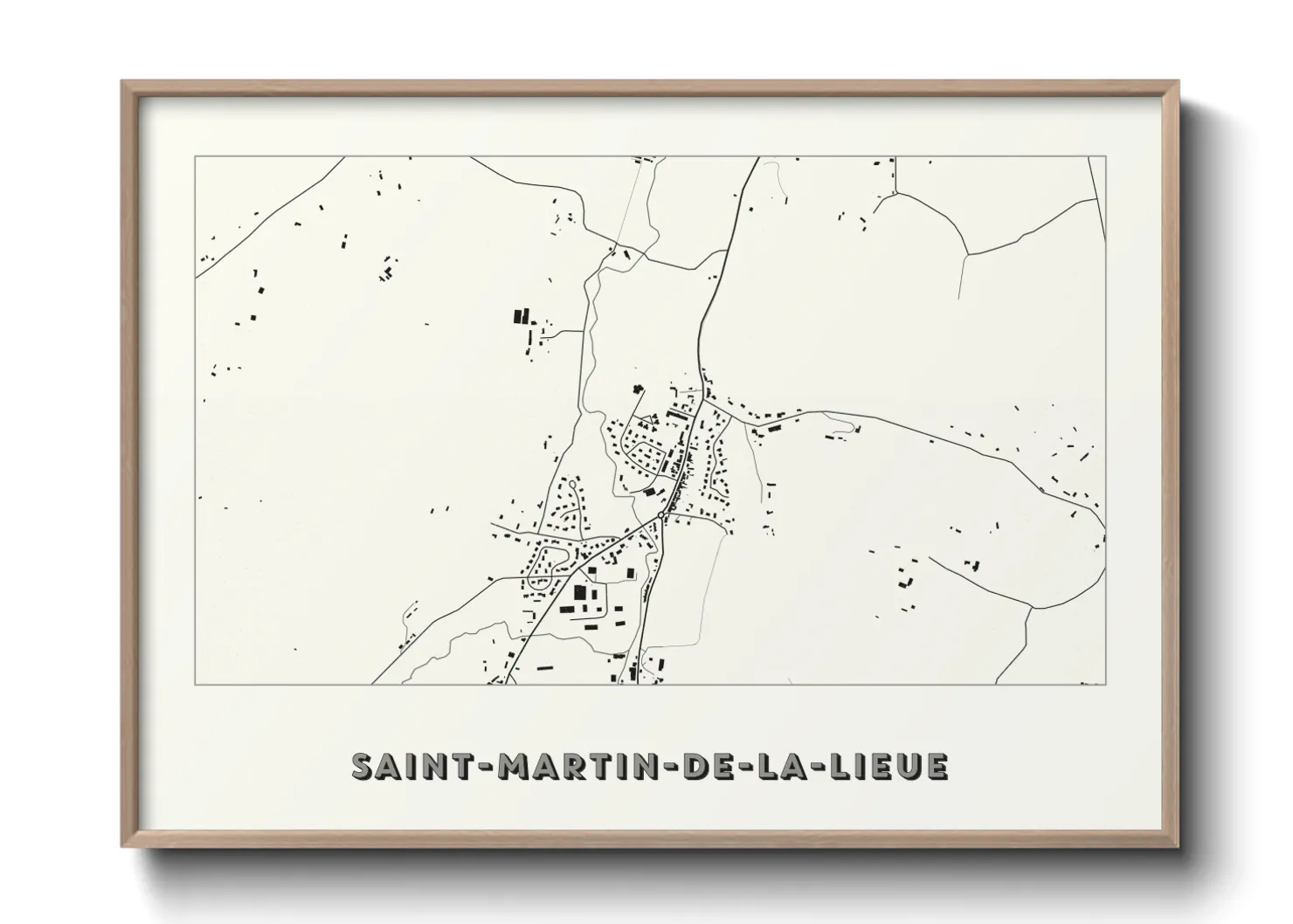 Une affiche de carte sur Saint-Martin-de-la-Lieue