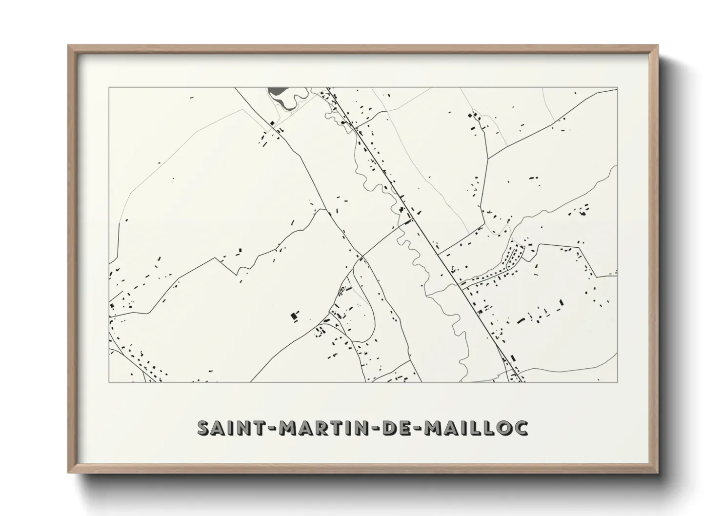 Une affiche de carte sur Saint-Martin-de-Mailloc