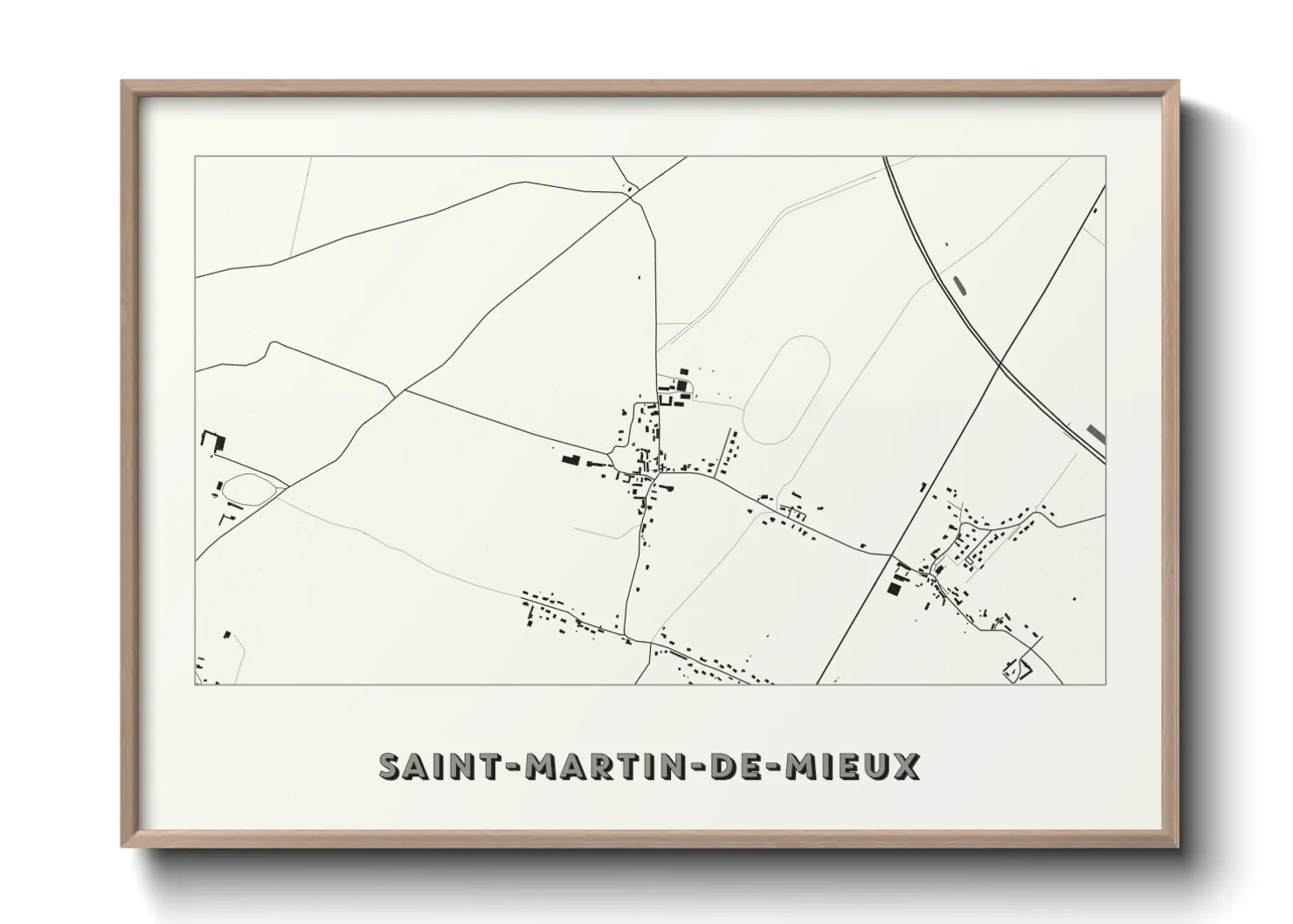 Une affiche de carte sur Saint-Martin-de-Mieux