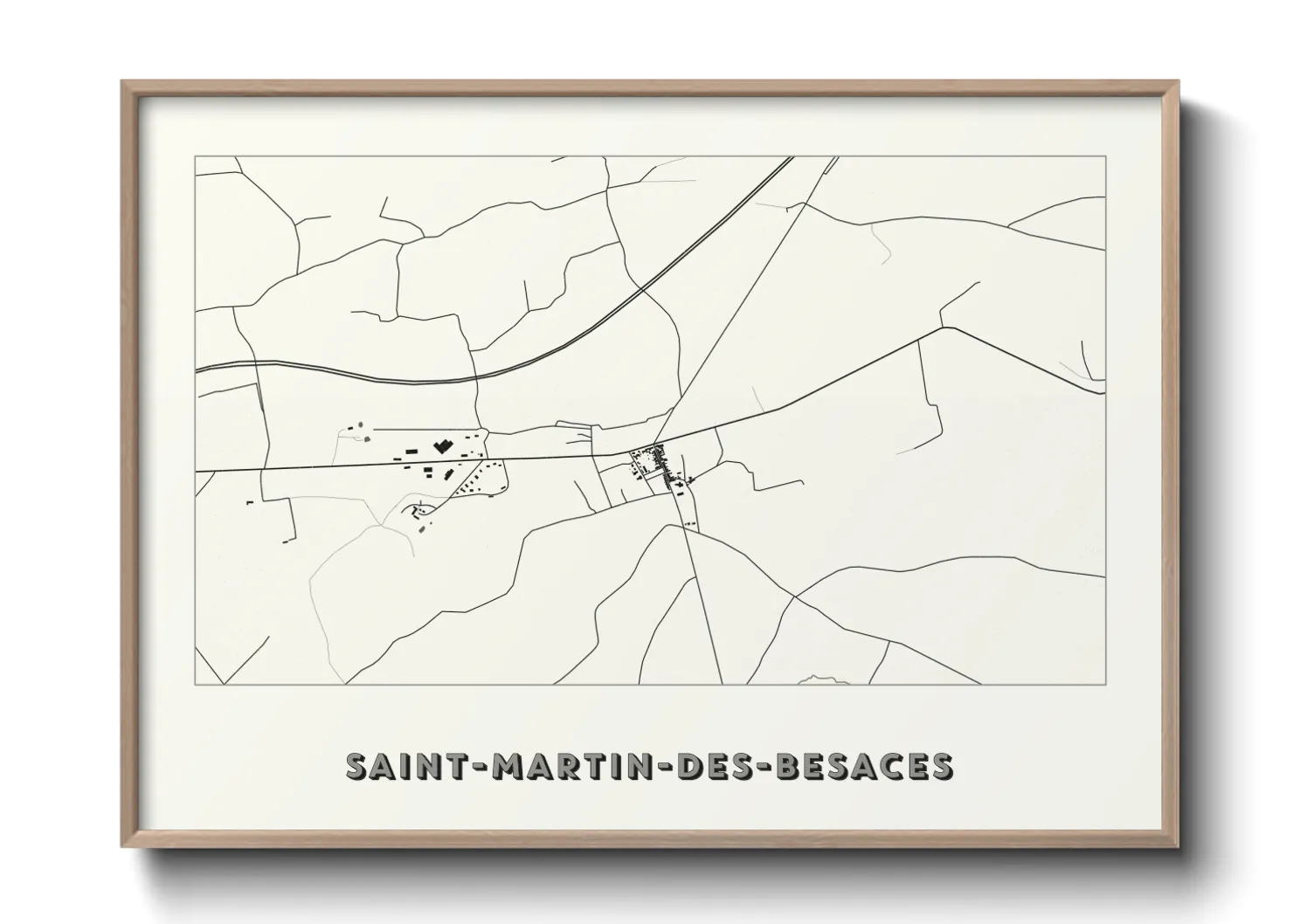 Une affiche de carte sur Saint-Martin-des-Besaces