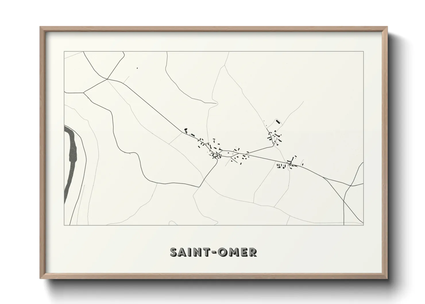 Une affiche de carte sur Saint-Omer