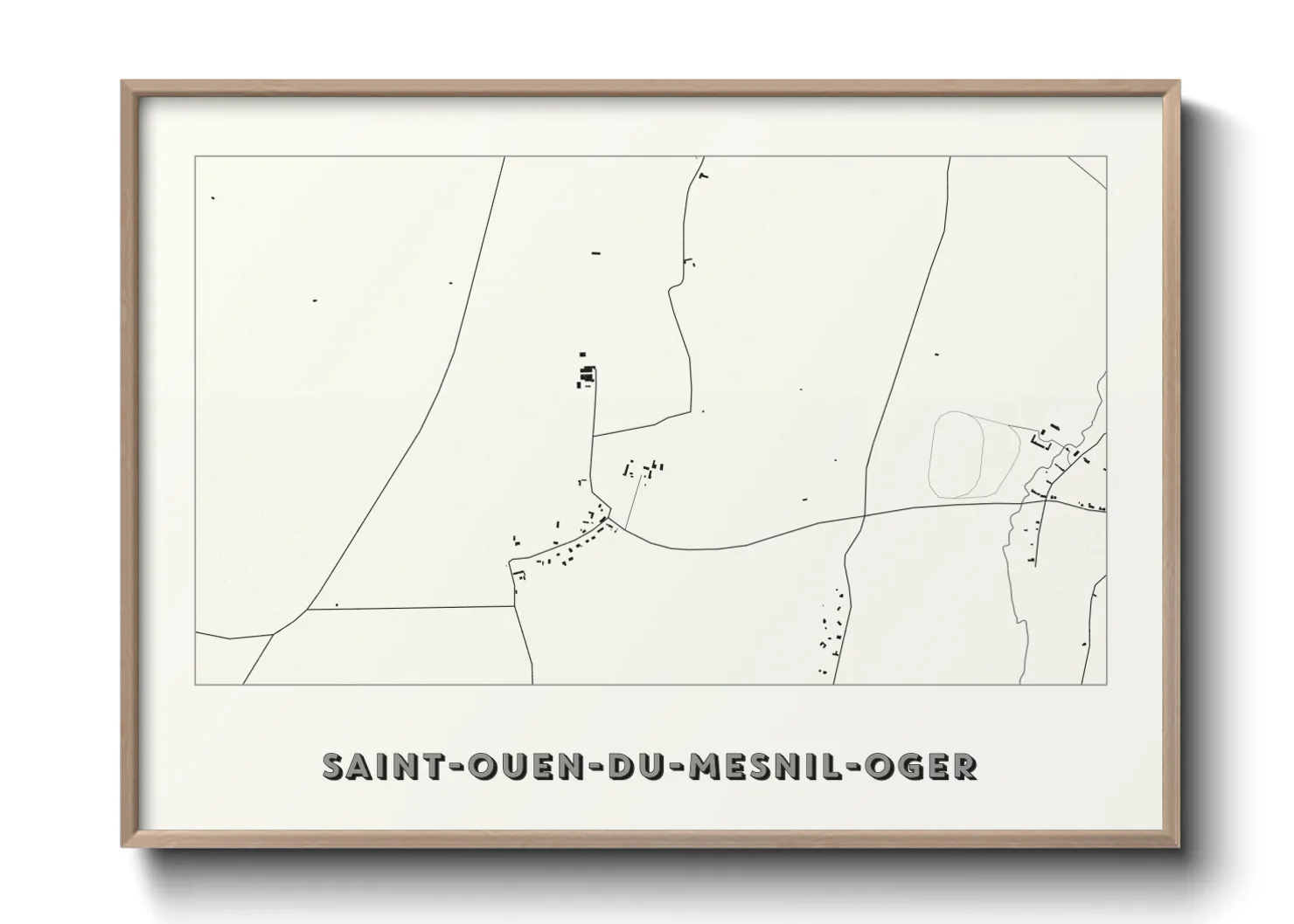Une affiche de carte sur Saint-Ouen-du-Mesnil-Oger