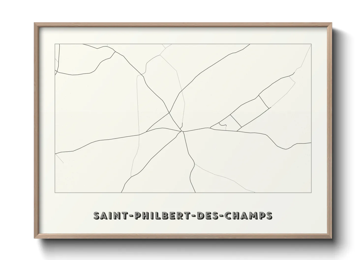 Une affiche de carte sur Saint-Philbert-des-Champs