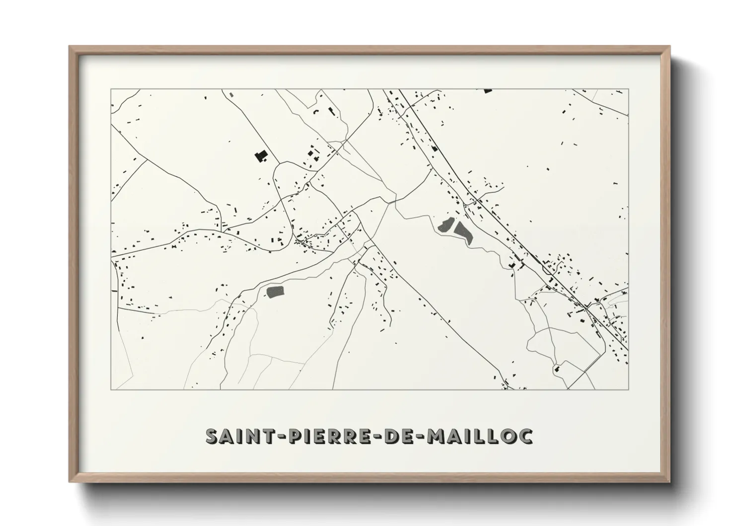 Une affiche de carte sur Saint-Pierre-de-Mailloc