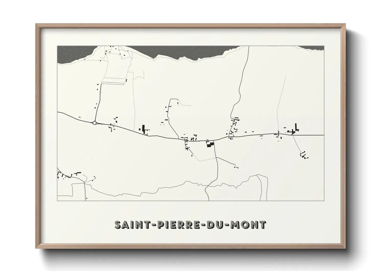 Une affiche de carte sur Saint-Pierre-du-Mont