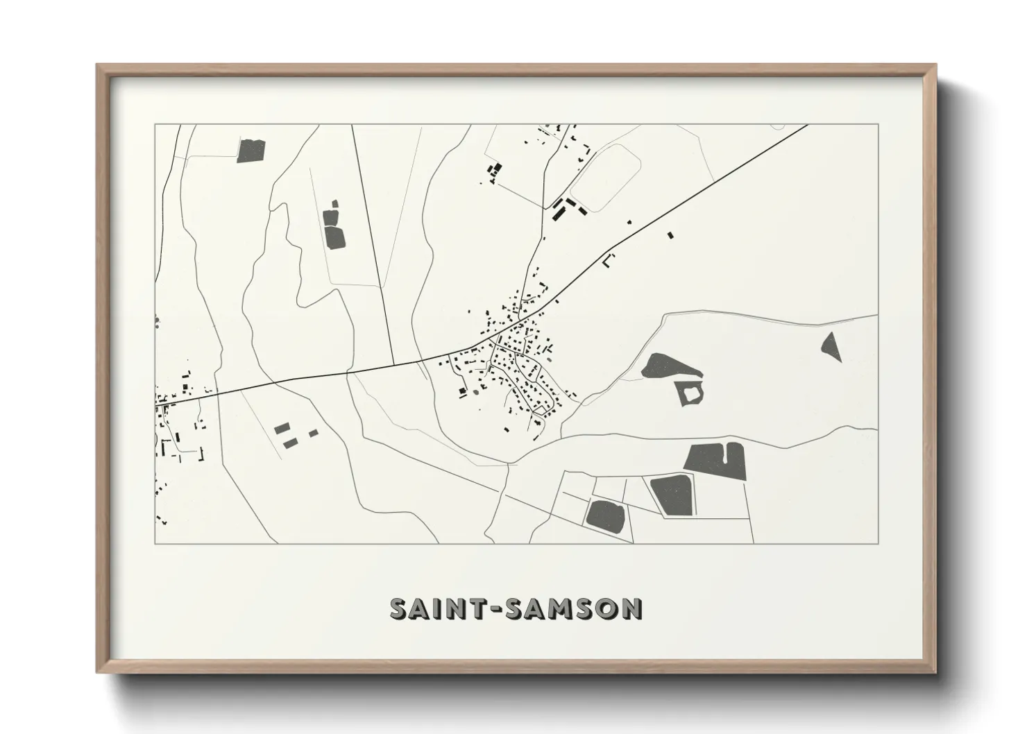 Une affiche de carte sur Saint-Samson