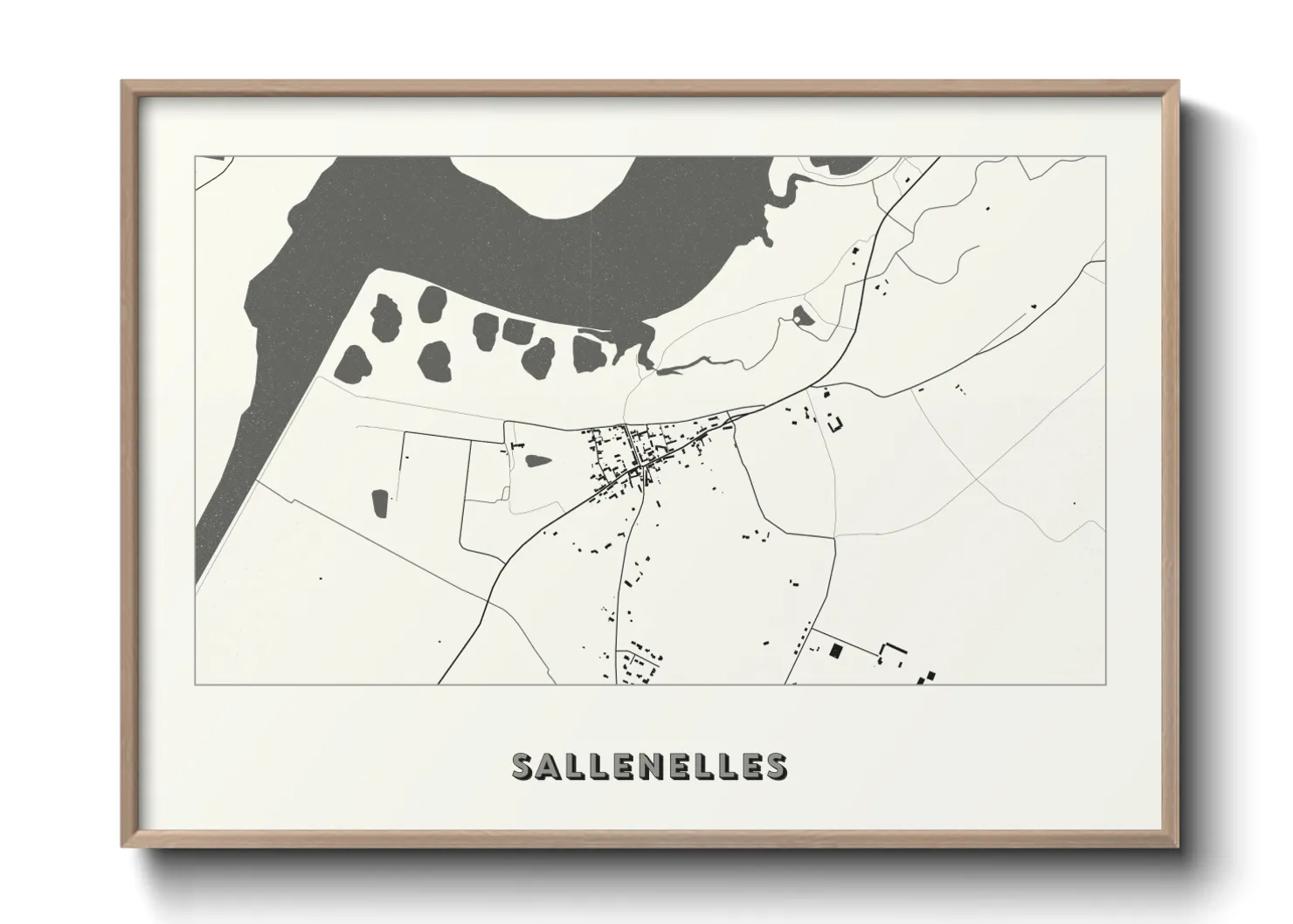 Une affiche de carte sur Sallenelles
