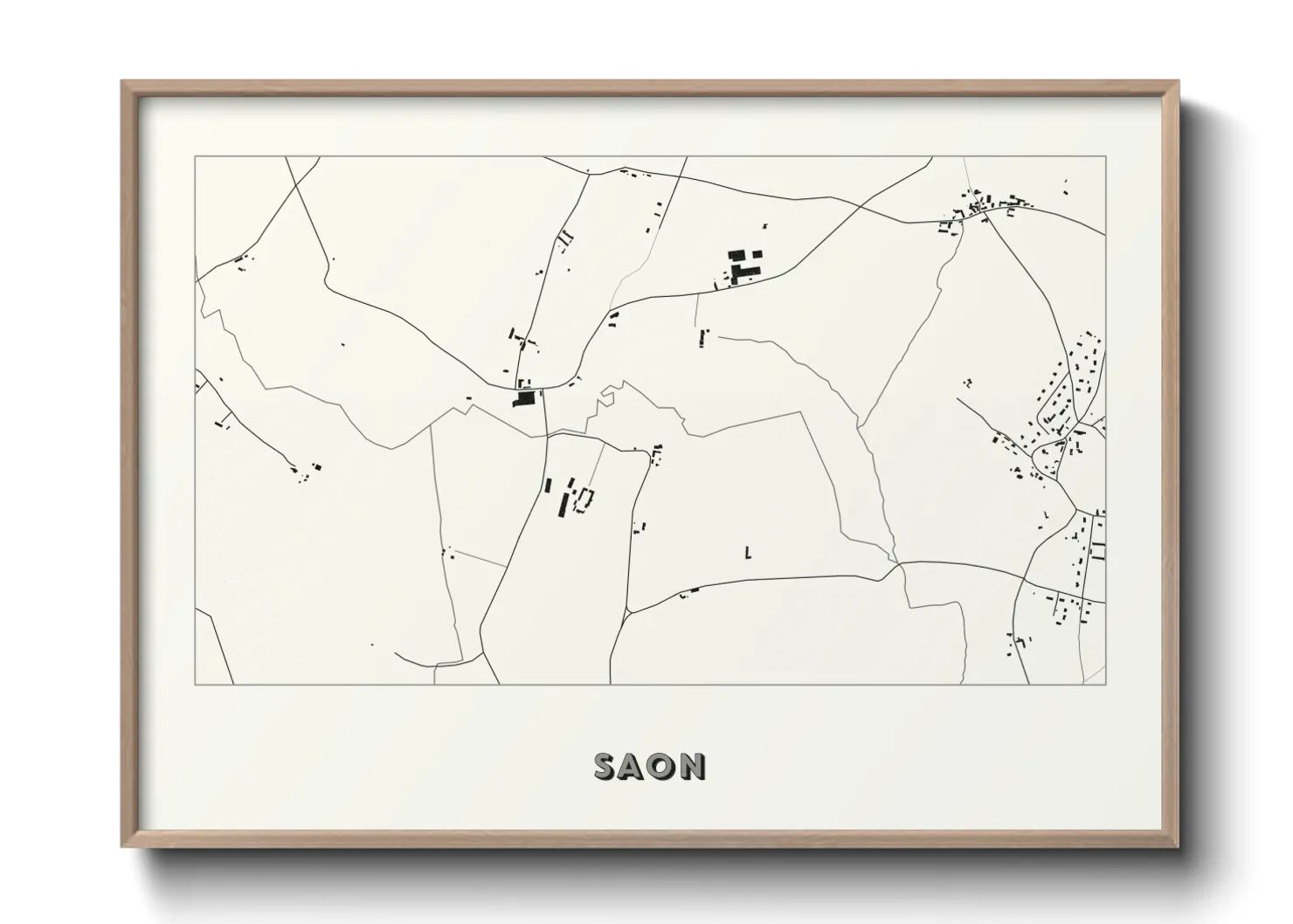 Une affiche de carte sur Saon