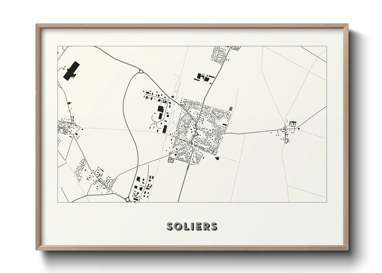 Une affiche de carte sur Soliers