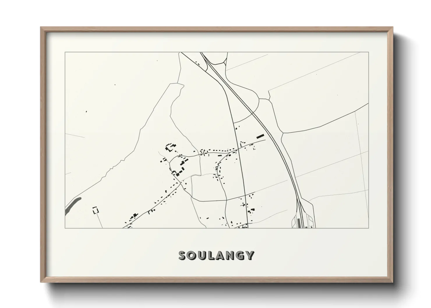 Une affiche de carte sur Soulangy