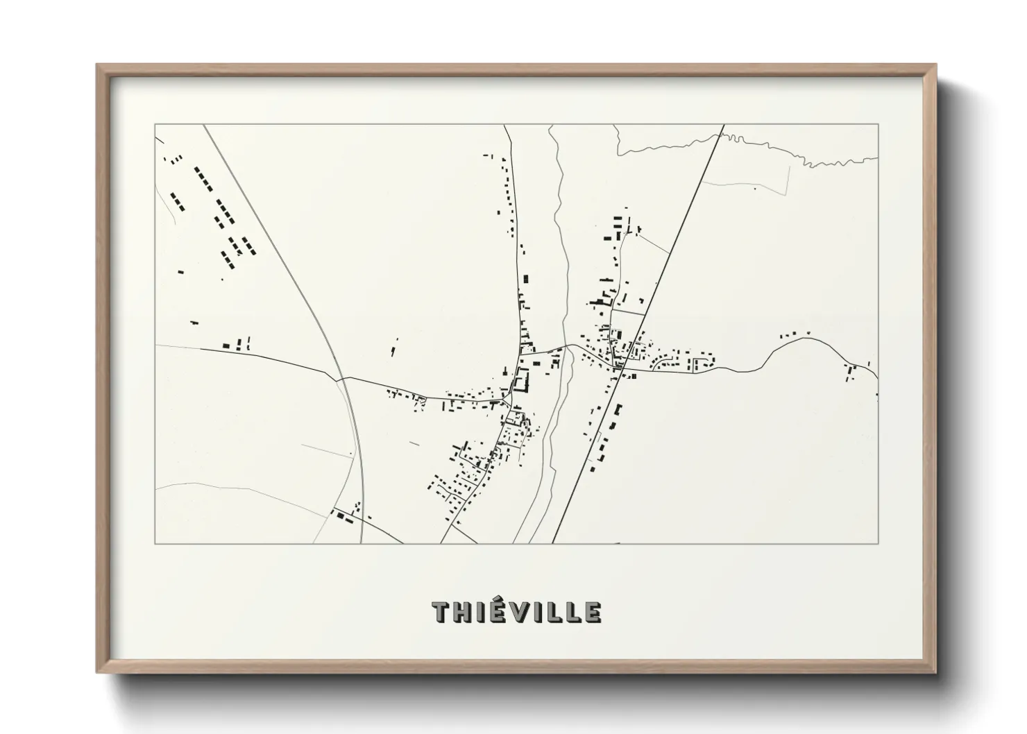 Une affiche de carte sur Thiéville