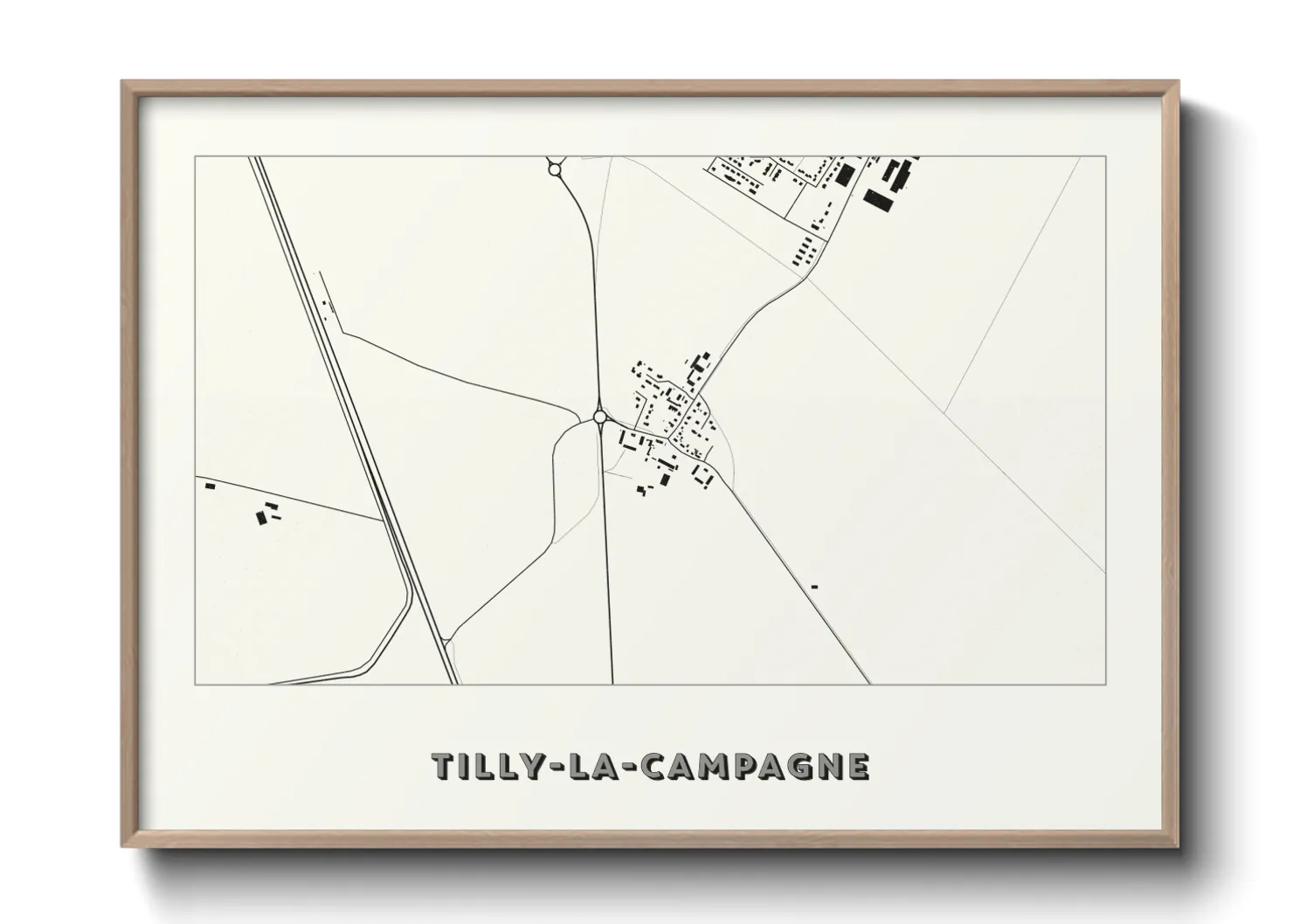 Une affiche de carte sur Tilly-la-Campagne