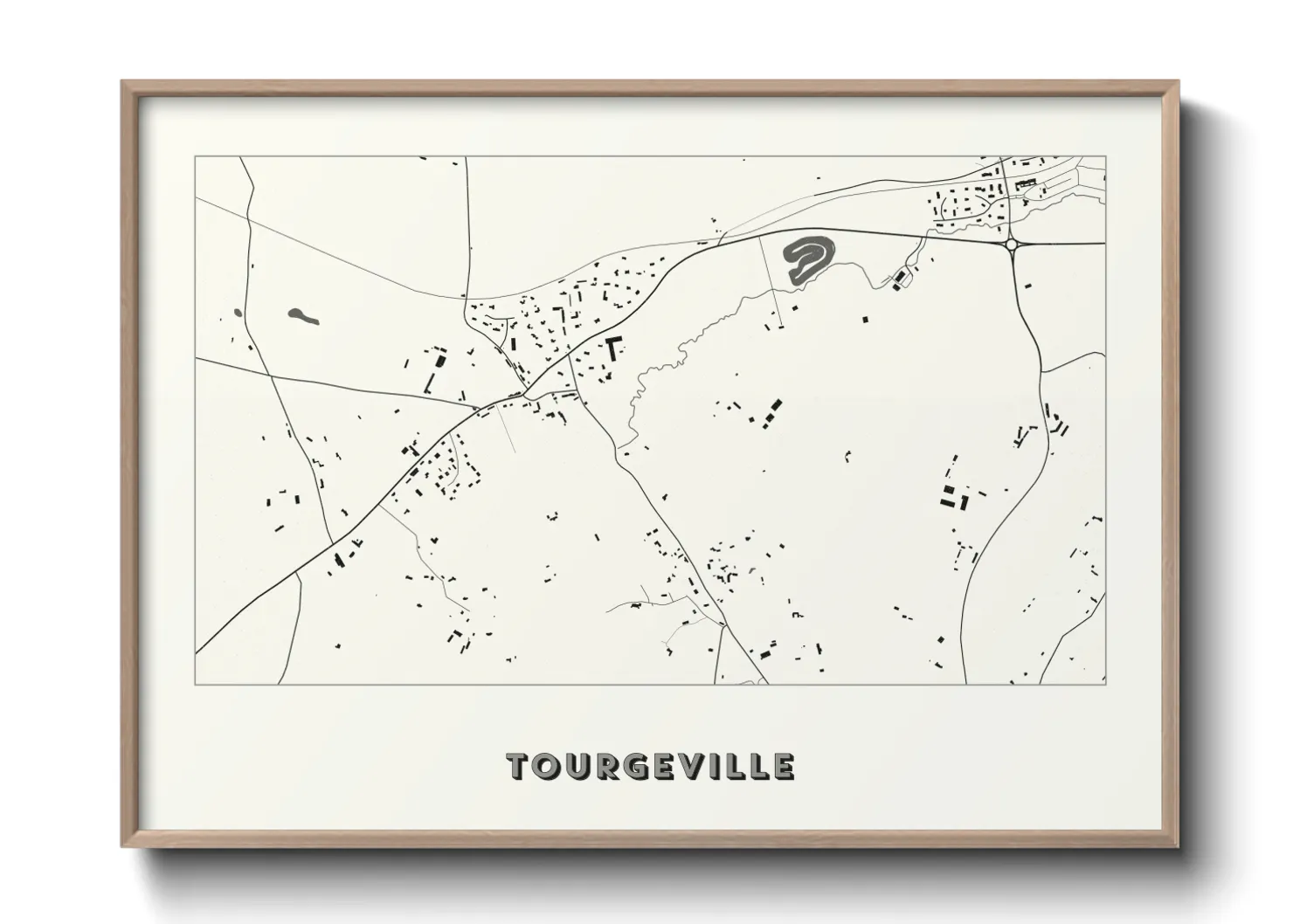 Une affiche de carte sur Tourgeville