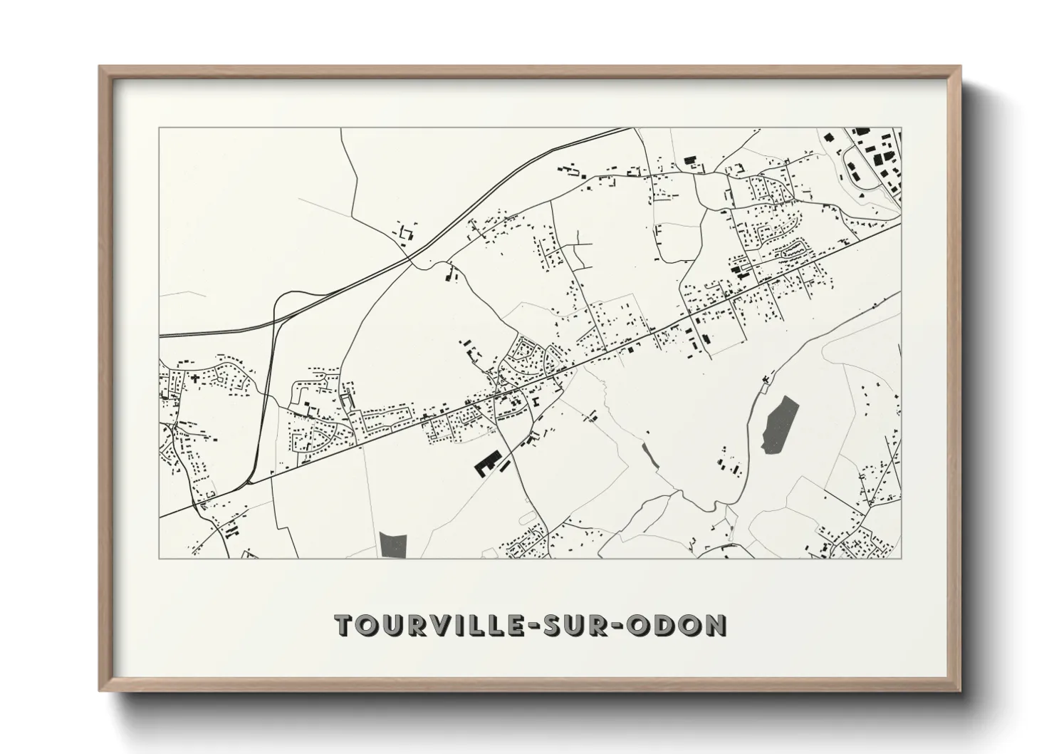 Une affiche de carte sur Tourville-sur-Odon