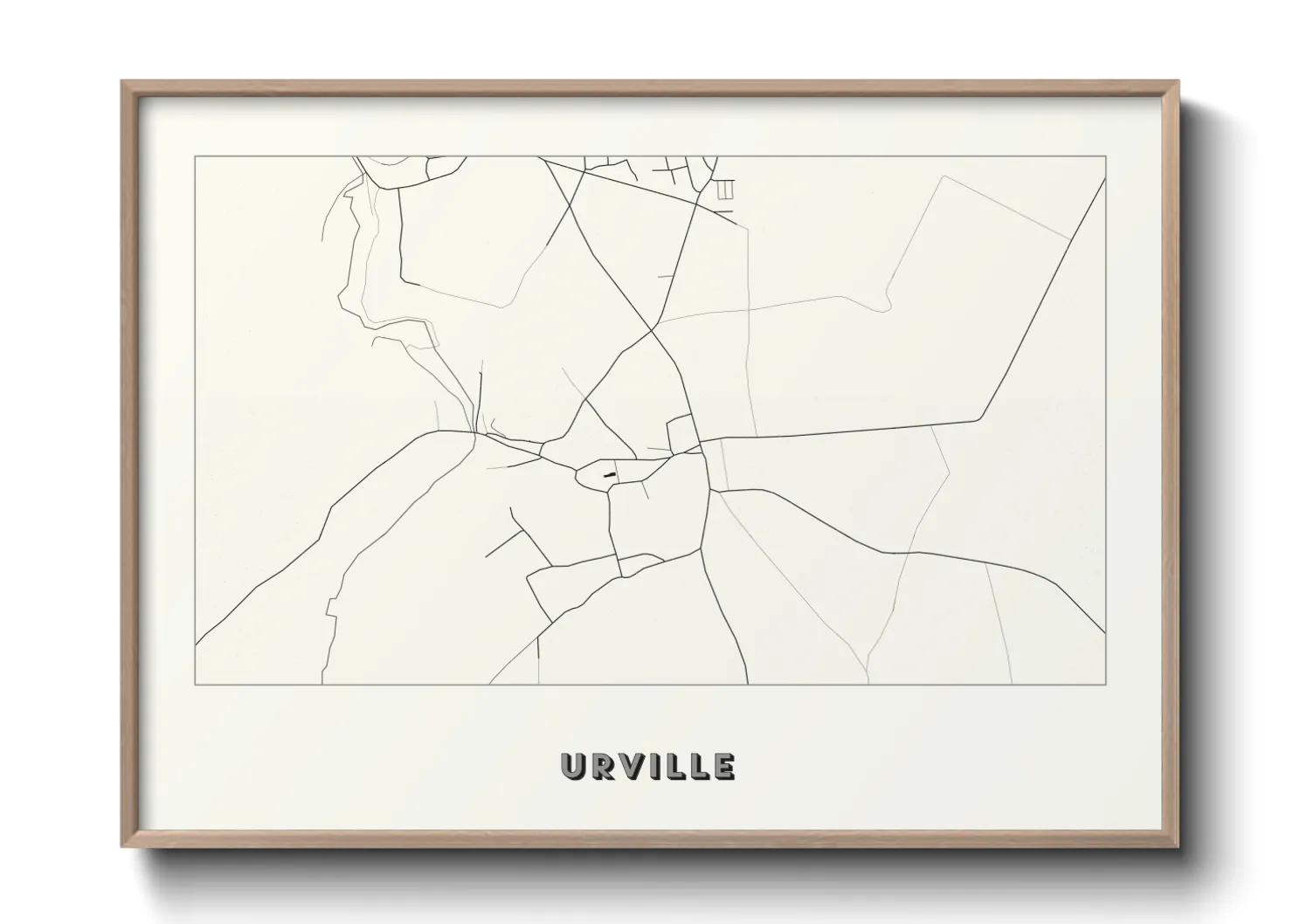 Une affiche de carte sur Urville