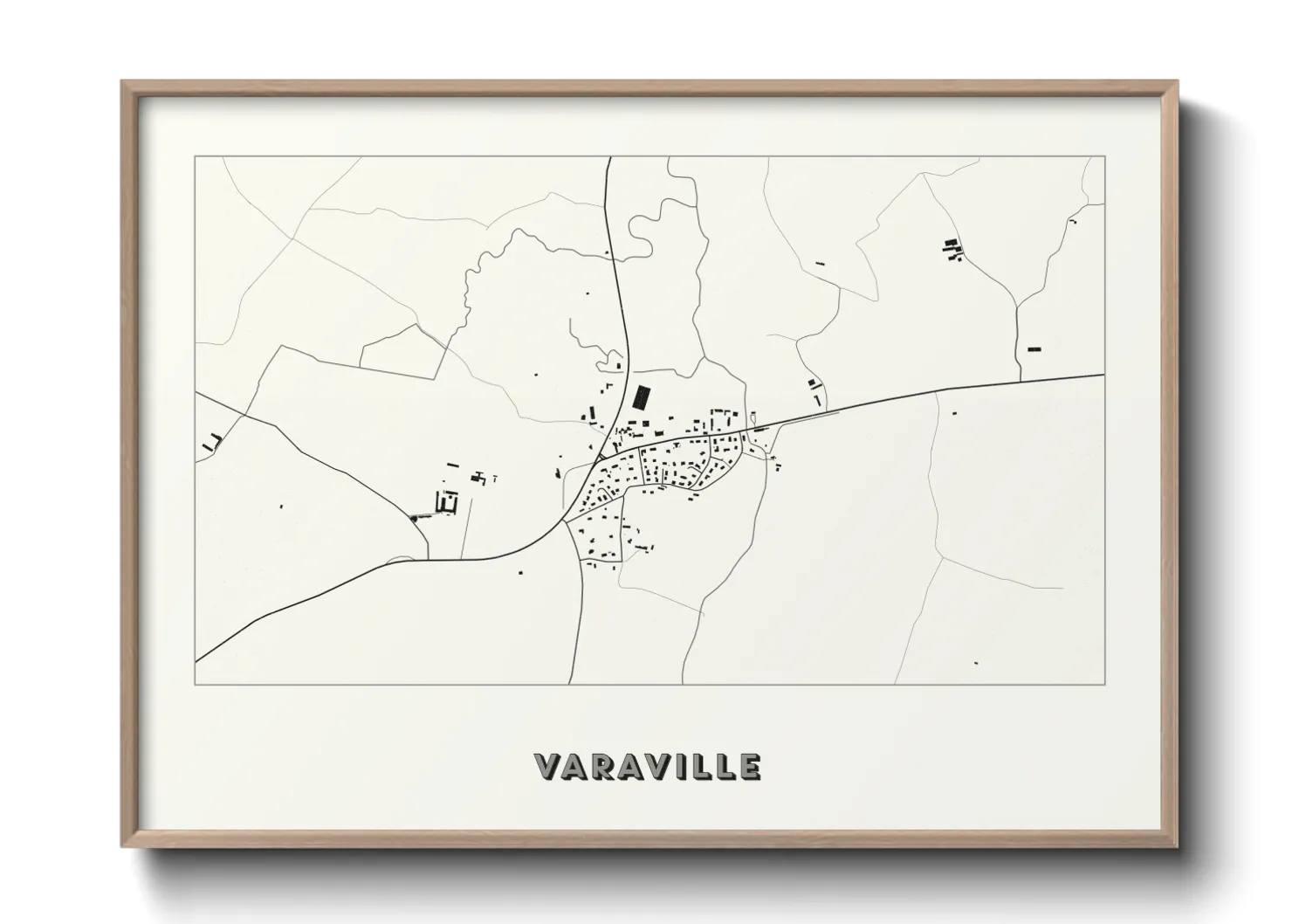 Une affiche de carte sur Varaville