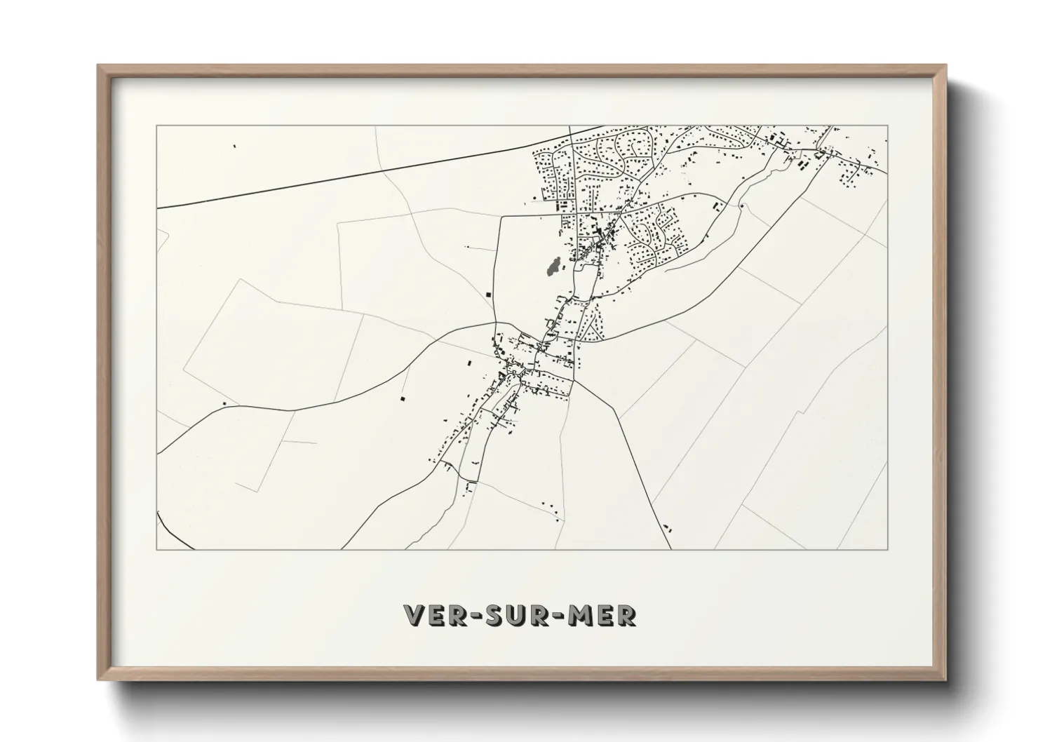 Une affiche de carte sur Ver-sur-Mer