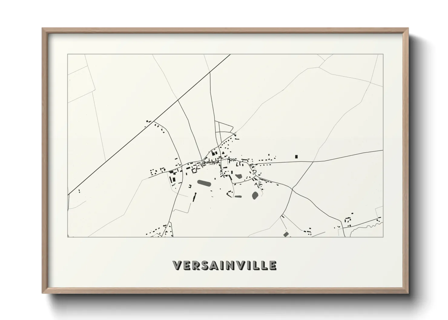 Une affiche de carte sur Versainville
