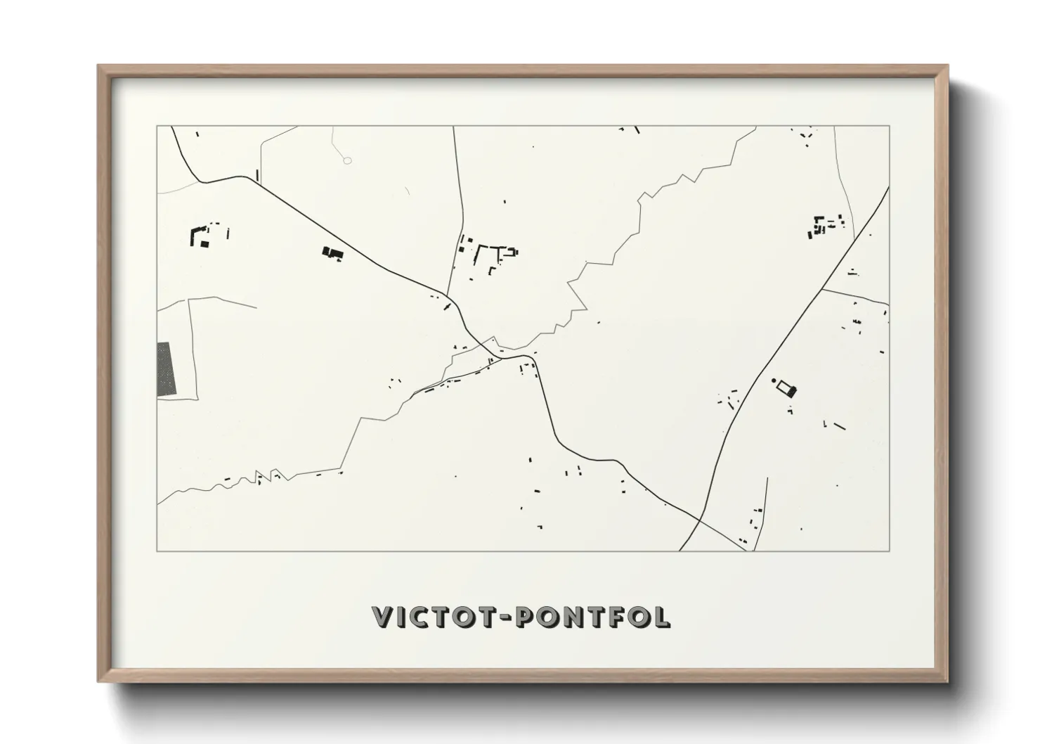 Une affiche de carte sur Victot-Pontfol