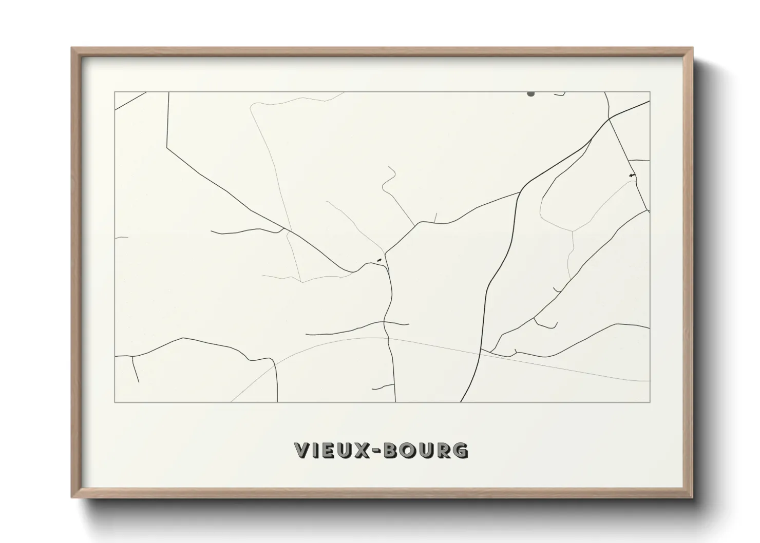 Une affiche de carte sur Vieux-Bourg