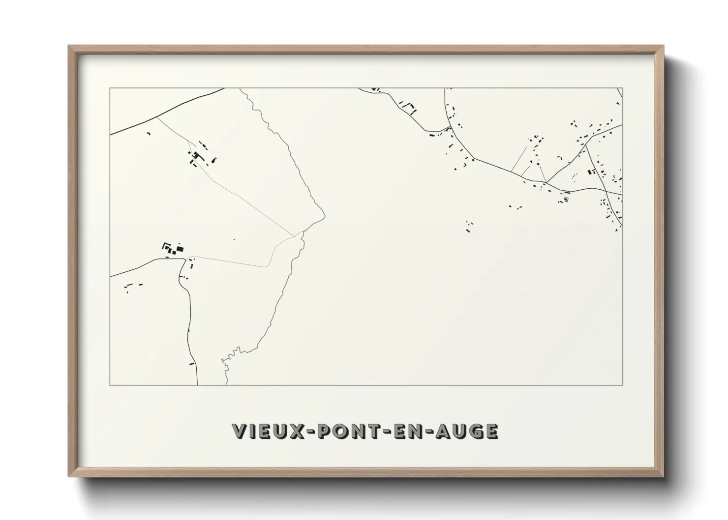 Une affiche de carte sur Vieux-Pont-en-Auge