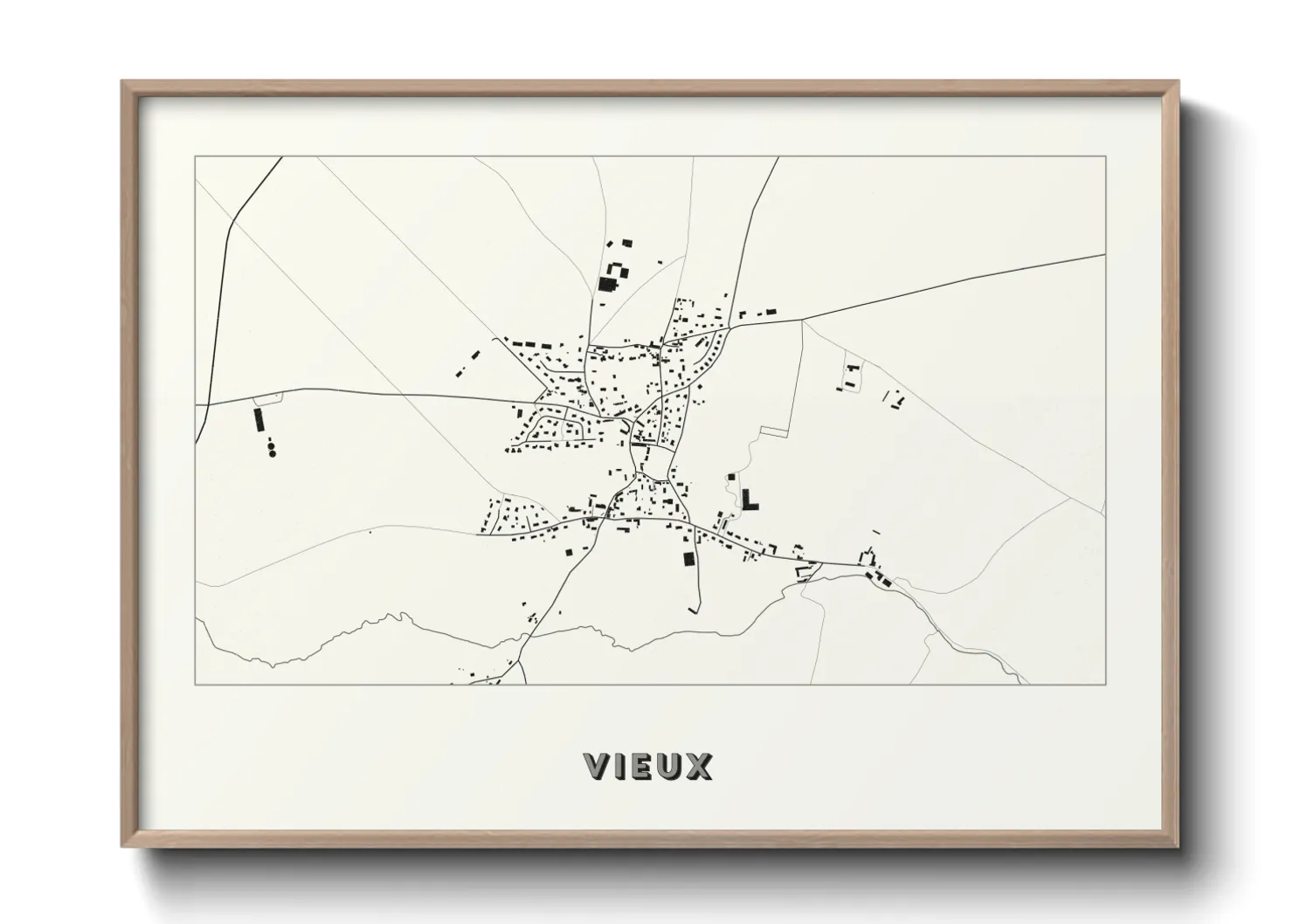 Une affiche de carte sur Vieux