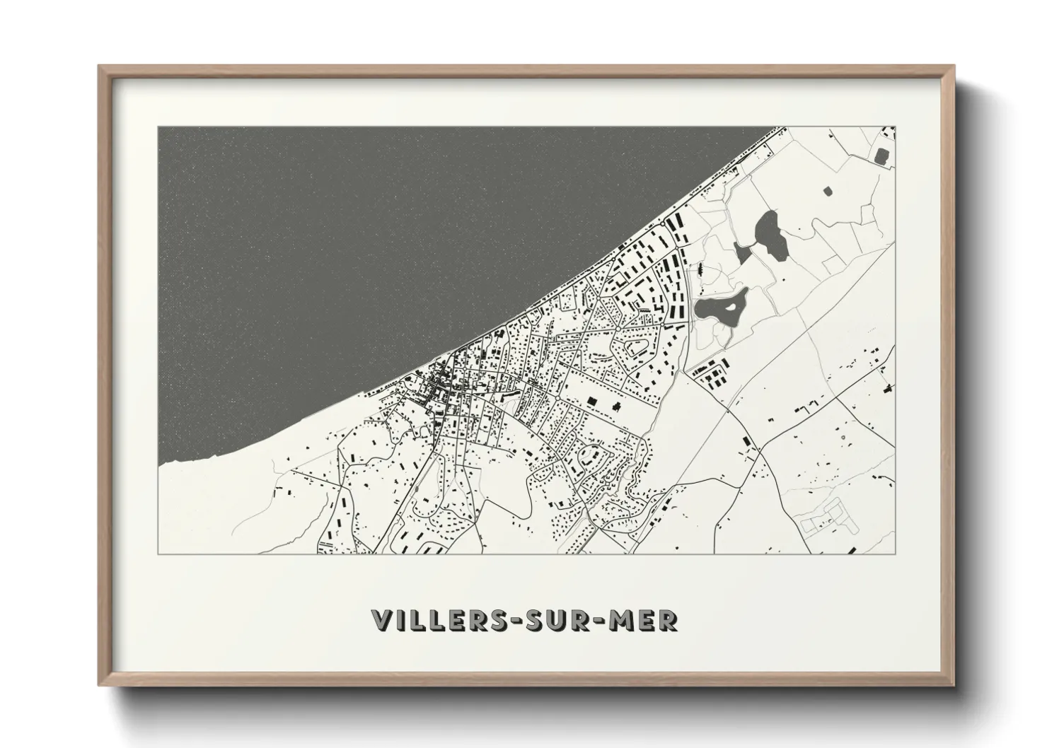 Une affiche de carte sur Villers-sur-Mer