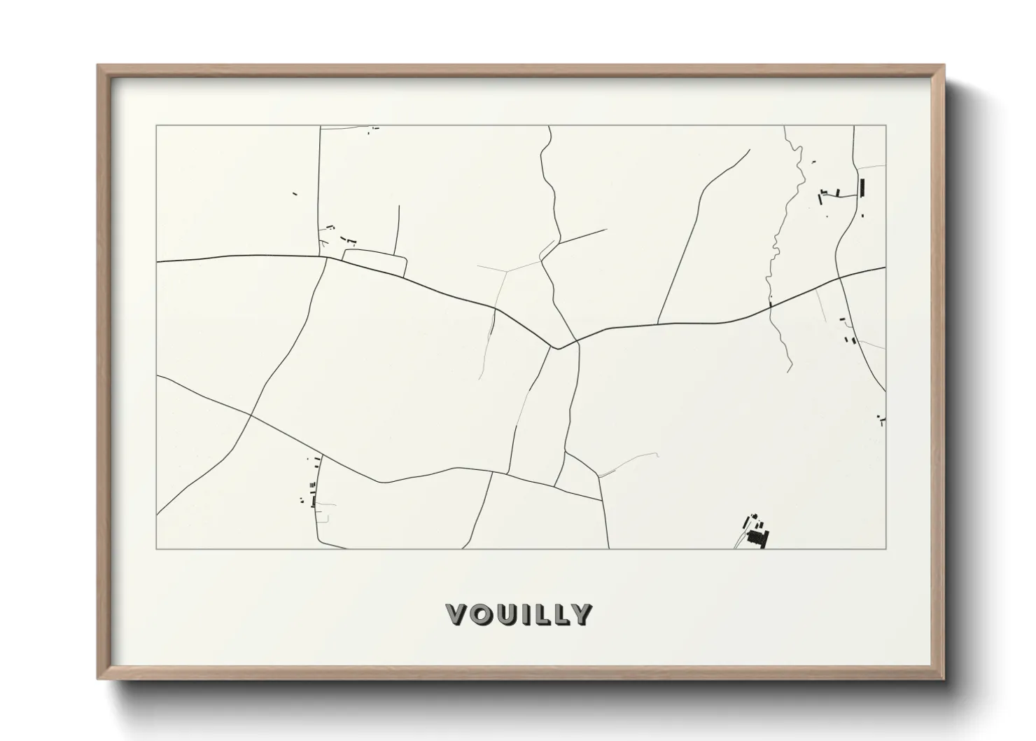 Une affiche de carte sur Vouilly